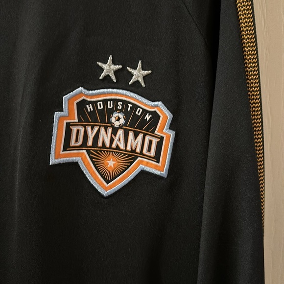 Houston Dynamo MLS adidas 3 Stripe Anthem Sideline Medium Track Jacket, 2XL - Picture 4 of 7